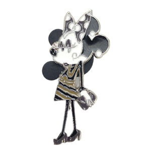 Disney Pin 90813 Minnie Mouse Paris Fashion Glamour Set Minnie in Striped Skirt